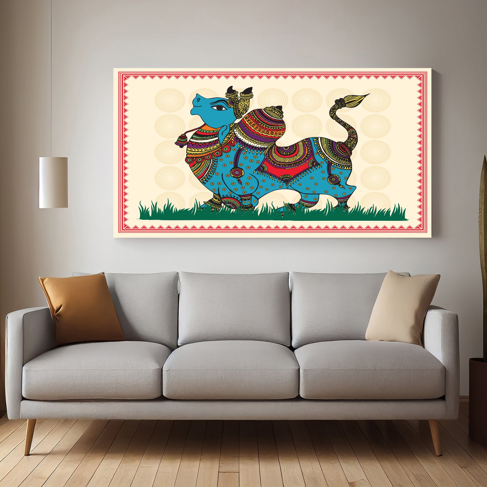 Classic Nandi Mata Premium Canvas Wall Painting decorative masterpiece for home decor